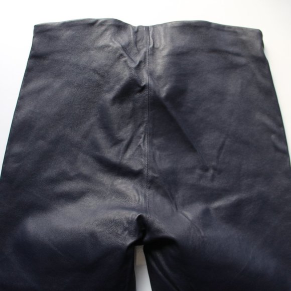 Malene Birger Elenasoo Leather Leggings Trousers Size 36 Blue Velvet - Picture 7 of 9